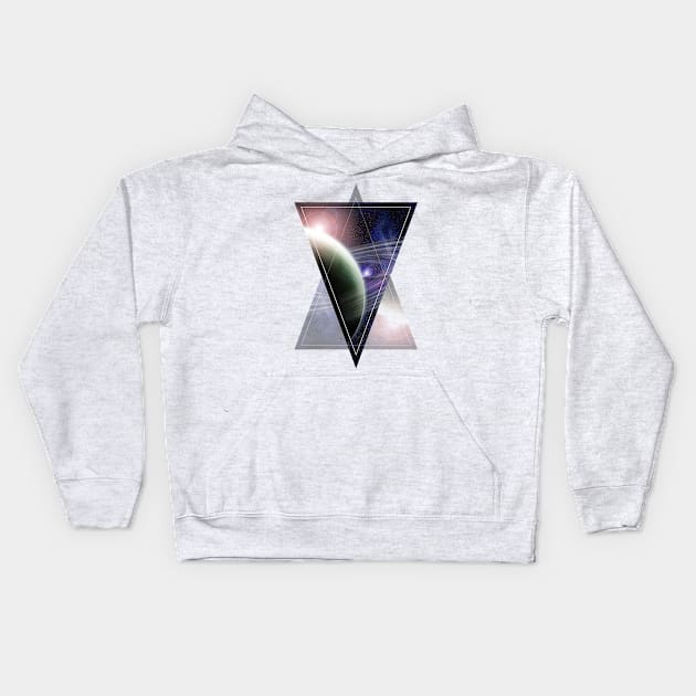 Space geometry Kids Hoodie by OsFrontis